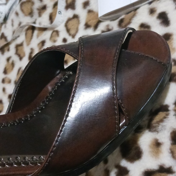 George Peep Toe Ankle Strap Heels 7.5 - Picture 11 of 12